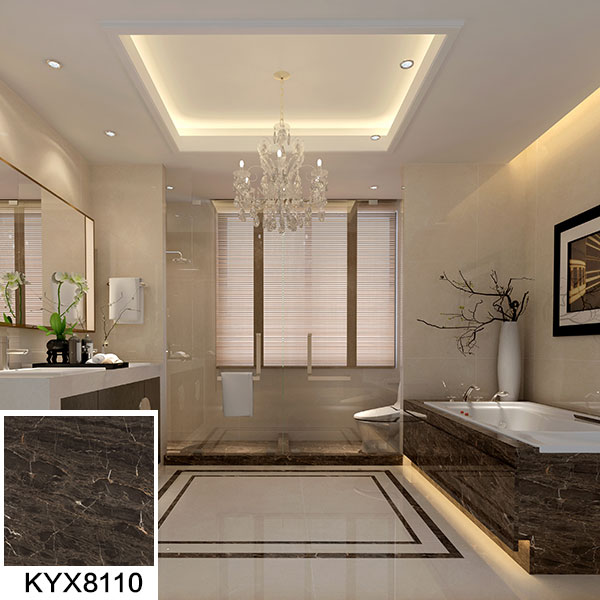 888集团电子游戏大理石瓷砖：金线深灰 KYX8110瓷砖